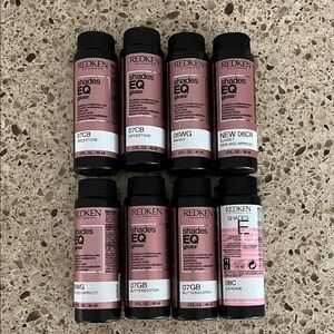 8 Redken Shades EQ Gloss Hair Color Set - Copper Red Auburn Ginger Blonde Cowboy